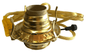 New Brass Plated #2 Electric Lamp Burner With 6 ft. Gold Cord #EB206 - Stone Door Lamps