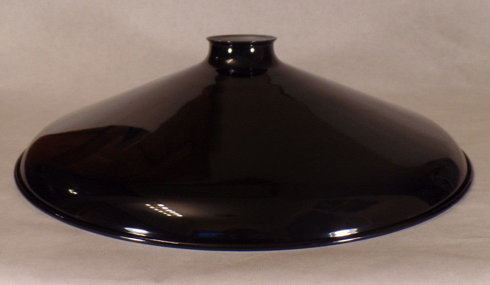 New 14" Black Porcelain Industrial Style Metal Pendant Lamp Shade, 2 1/4" Fitter