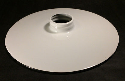 NEW 10 1/4" Flat White Metal Industrial Style Lamp Shade Porcelain Enamel Finish