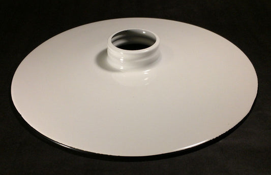 NEW 10 1/4" Flat White Metal Industrial Style Lamp Shade Porcelain Enamel Finish