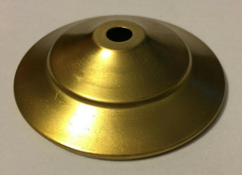 New 3 1/2" Solid Spun Brass Vase Cap, Lamp Cap, Unfinished Brass, 1/8 IP VC609U - Stone Door Lamps