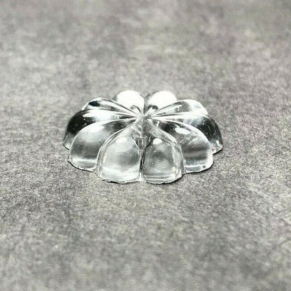 New 1" Clear Glass Pressed Rosette, Chandelier Prism Crystal Part, 2 Holes #753 - Stone Door Lamps
