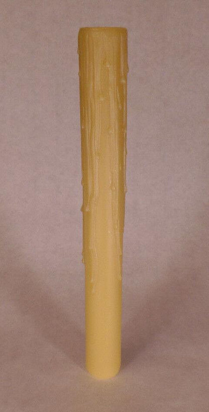 10" Tan Gold PolyBeesWax Chandelier Candelabra Candle Cover with DRIPS  CC905G