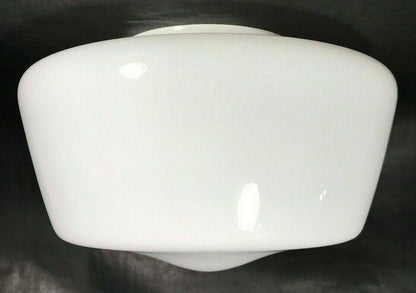 New 6" Lip Fitter Opal Glass Schoolhouse Pendant Shade, 12" Diameter #PS816i - Stone Door Lamps
