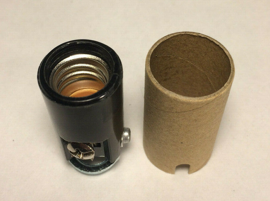 New 1 1/2" Candelabra Phenolic Keyless Lamp Socket With 1/8 F Hickey, E12 SO230i