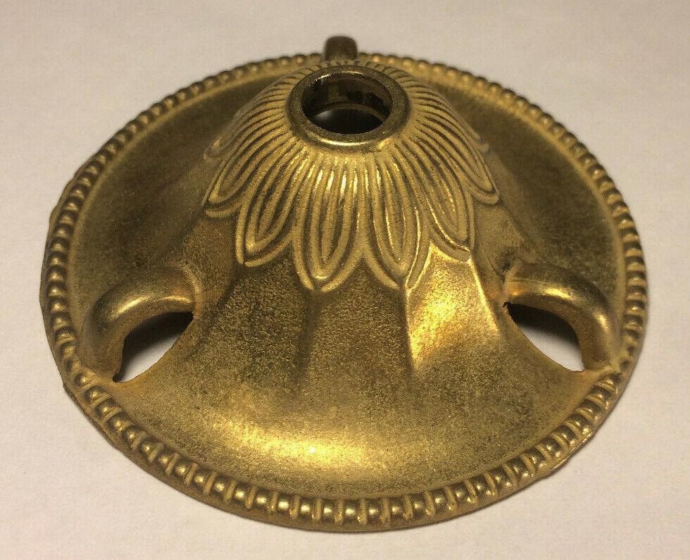 New Cast Brass Chain Junction Cap Canopy w/ 3 Loops & 1/8IP Slip, 3 3/16" JC813U - Stone Door Lamps