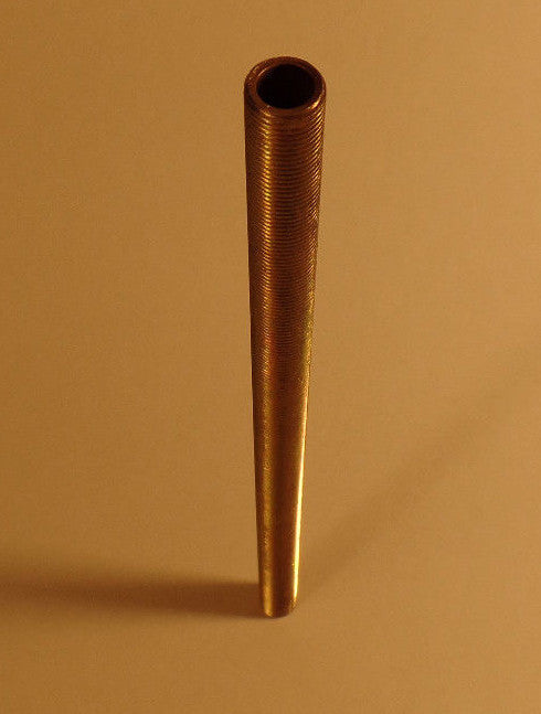 Seamless 8" 1/8 IP Zinc Plated Steel Threaded Lamp Nipple 3/8" O.D.,resists rust