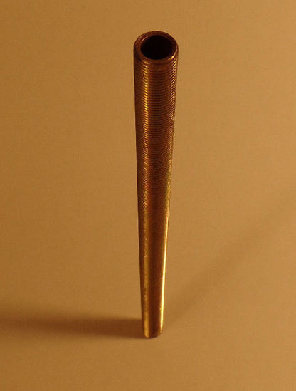 Seamless 8" 1/8 IP Zinc Plated Steel Threaded Lamp Nipple 3/8" O.D.,resists rust