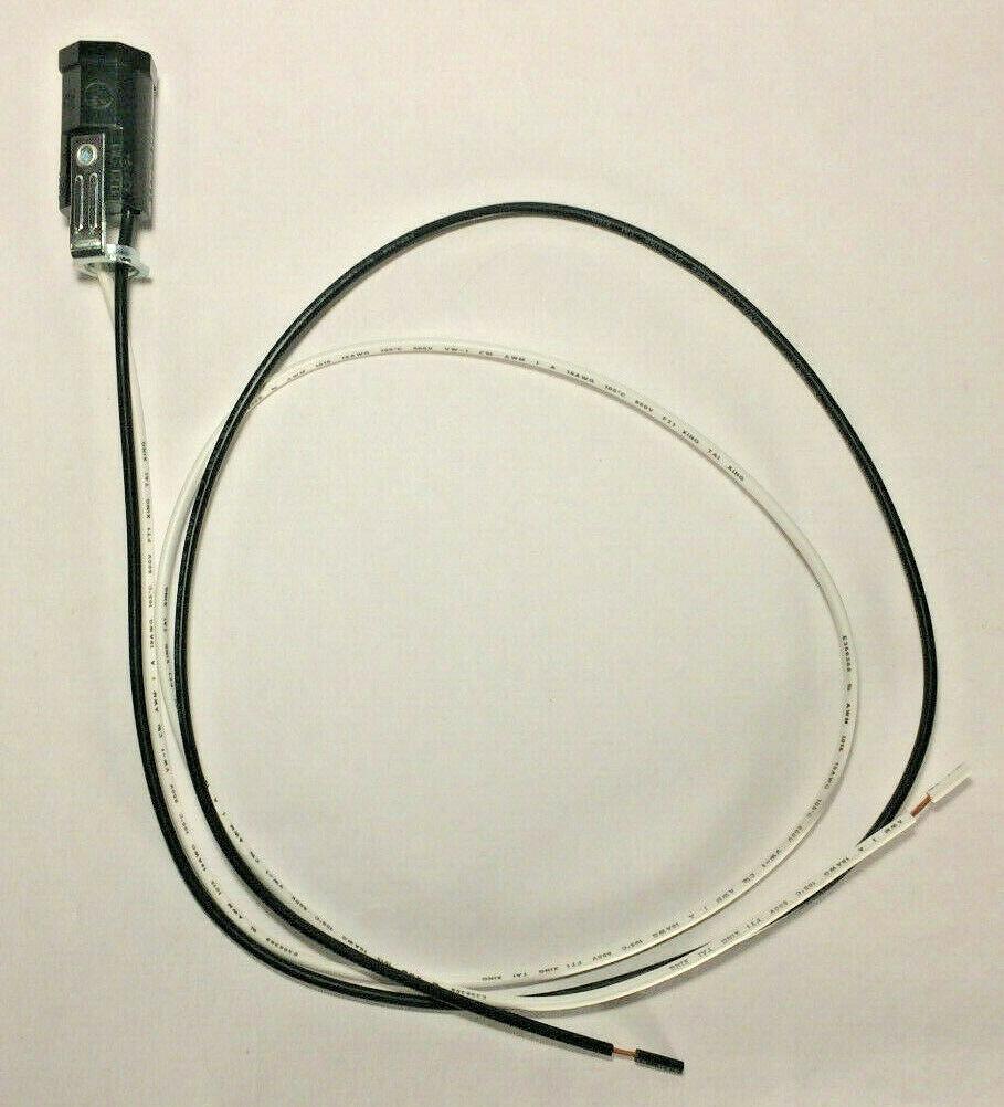 New Phenolic Pigtail E12 Candelabra Socket, 30" Wire Leads, 1/8F Hickey #SO636 - Stone Door Lamps