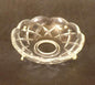 3 3/8" Pressed Glass Round Lamp Prism Chandelier Bobeche w/ 4 Brass Pins #BB925 - Stone Door Lamps