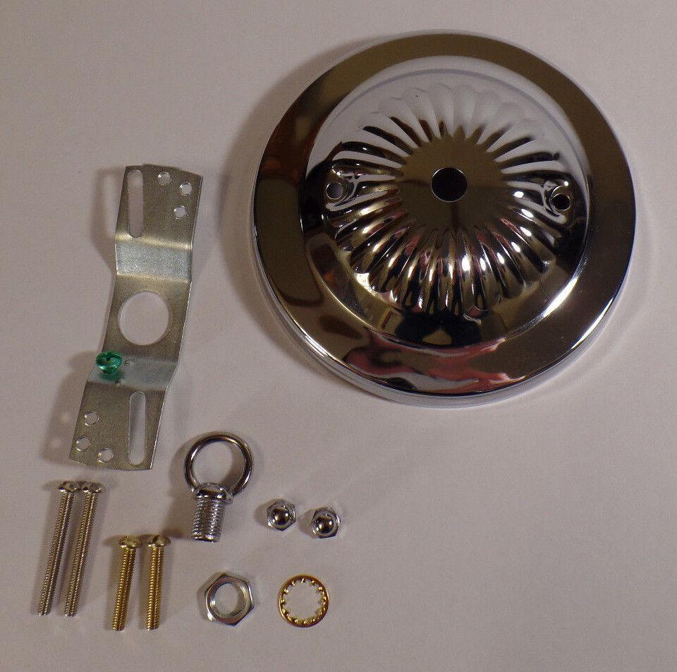 5" Nickel Plated Steel Ceiling Canopy Kit For Fixtures w/ Hardware #CA801N - Stone Door Lamps