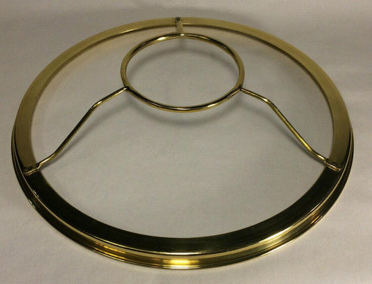 New 10" Fitter Solid Brass Shade Ring Holder For Top Gallery of Aladdin Burner - Stone Door Lamps