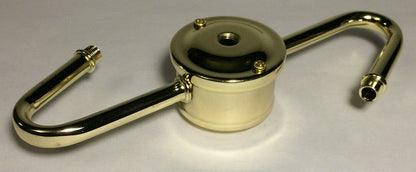 New S-Type 2-Arm Lamp Cluster Body, Brass Plated Steel, 7 1/2" Across #LC408