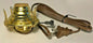 New Solid Brass #2 Queen Anne Electric Lamp Burner With 6 ft. Brown Cord #EB211 - Stone Door Lamps
