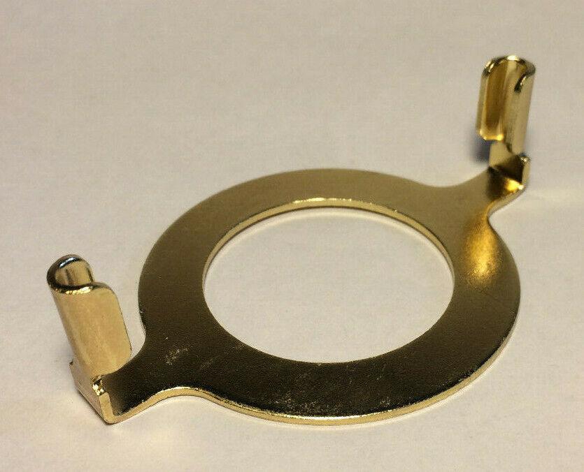 New Brass Plated Harp Base For Standard Phenolic Sockets, 1 7/16" I.D., #HB774 - Stone Door Lamps