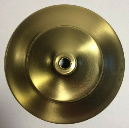 New 5 1/4" Solid Spun Brass Vase Cap, Lamp Cap, Unfinished Brass, 1/8 IP VC616U