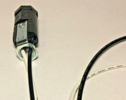 New Phenolic Pigtail E12 Candelabra Socket, 30" Wire Leads, 1/8F Hickey #SO636 - Stone Door Lamps