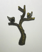 New 2 7/8" Cast Brass Tree Of Life Lamp Finial w/ Antique Finish, 1/4-27F Tap