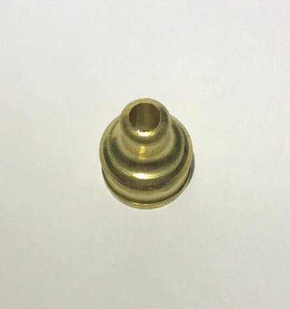 New 5/8" Height Unfinished Brass Pyramid Lamp Finial Knob, Bead Chain Hole ,1/8F