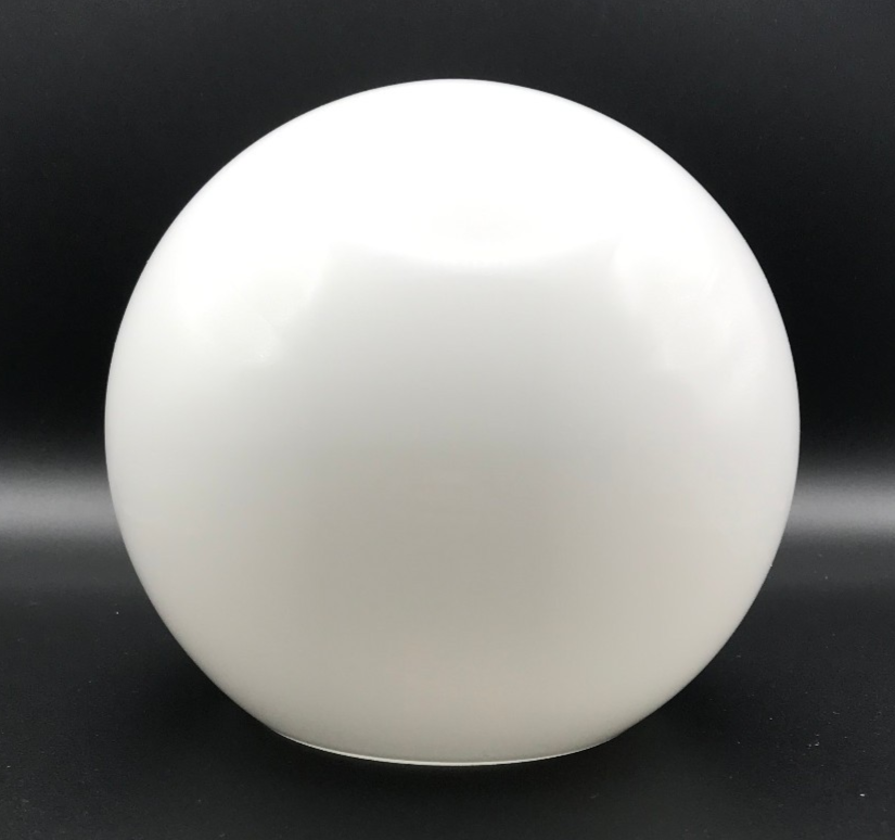 New 5" Clear Over Opal White Glass Neckless Ball Pendant Shade, 3" Top Opening