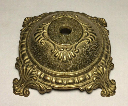 New Small Victorian Style Die Cast Unfinished Brass Lamp Base 4 7/8" Dia. BB009U - Stone Door Lamps