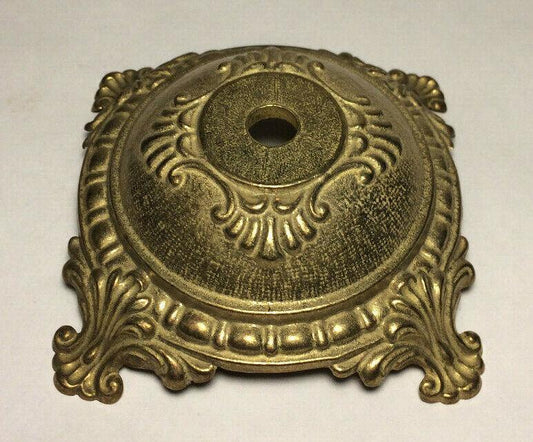 New Small Victorian Style Die Cast Unfinished Brass Lamp Base 4 7/8" Dia. BB009U - Stone Door Lamps