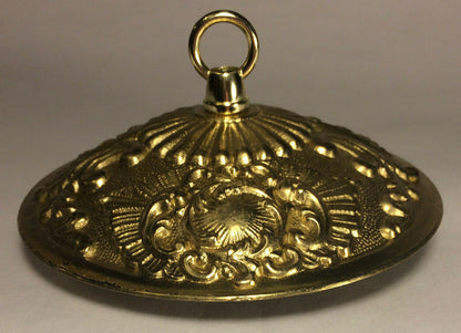 New 5 1/2" Victorian Die Cast Brass Ceiling Canopy Kit, Polished & Lacquered 808