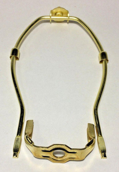 8" Heavy Duty Brass Plated Lamp Harp with Base Shade Holder #HAR42 - Stone Door Lamps