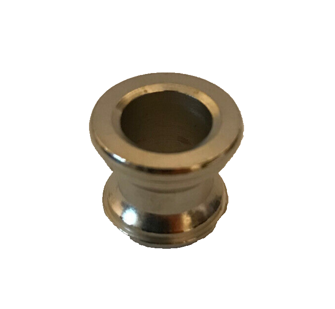 New Turned Brass Lamp Neck, Nickel Plated Finish 1/8 IP Slip, 11/16" Ht. #BN949N