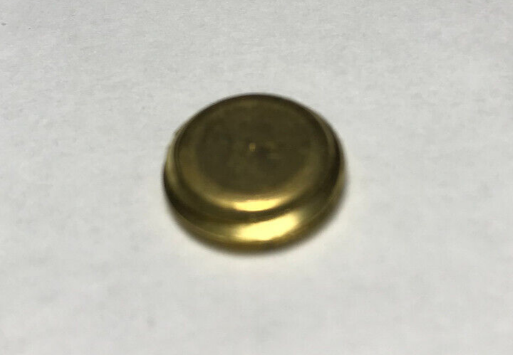 New Unfinished Brass Slotted Plug or Cap, 1/4M Thread, (1/2" Diameter),#BP174U