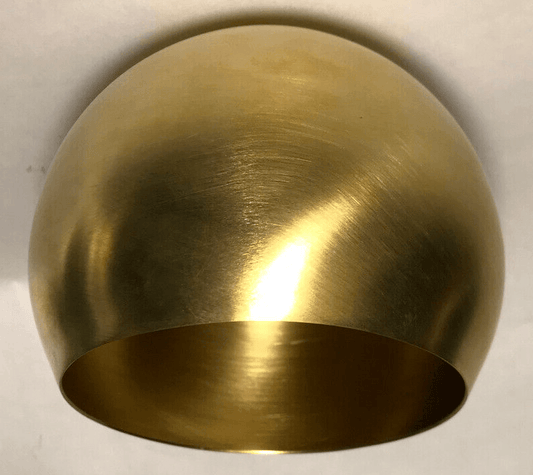 NEW 4.72" Dia. Modern Eyeball Shaped Unfinished Satin Brass Lamp Shade, #ES355U - Stone Door Lamps