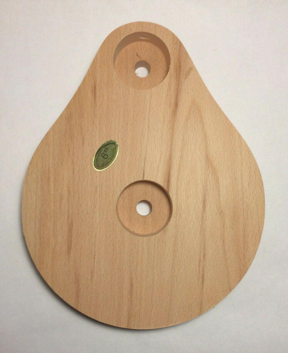 New 6"x7.5" Teardrop Shaped Figurine Lamp Base Unfinished Sanded Hardwood WB277U - Stone Door Lamps