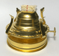 New #2 Brass Plated Mason, Fruit Jar Oil Lamp Burner Adapter With Wick #MB286G - Stone Door Lamps