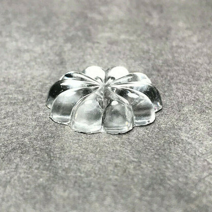 New 1" Clear Glass Pressed Rosette, Chandelier Prism Crystal Part, 2 Holes #753