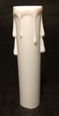 New 4" WHITE PLASTIC CANDELABRA SOCKET Chandelier CANDLE COVER WITH DRIPS #CC801
