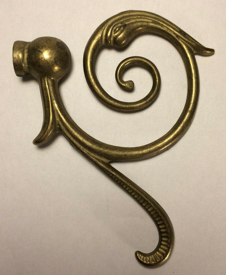 New Cast Brass Lamp Arm Back, 4 1/2" Ht. x 3 5/8", 1/8Fx1/8F (3/8") #AB489U - Stone Door Lamps