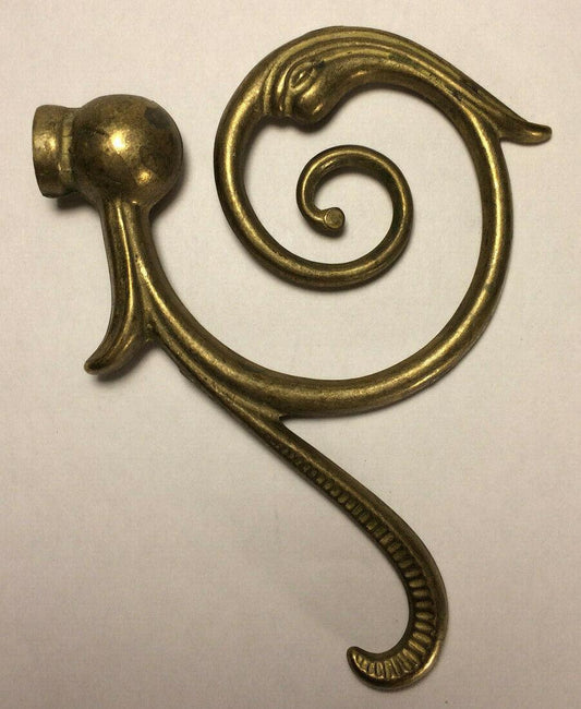 New Cast Brass Lamp Arm Back, 4 1/2" Ht. x 3 5/8", 1/8Fx1/8F (3/8") #AB489U - Stone Door Lamps