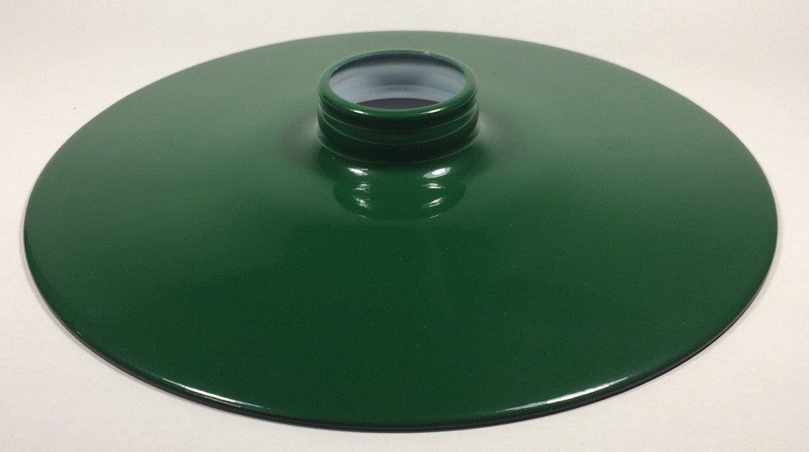New 14" Flat Green Metal Industrial Style Pendant Shade, Porcelain Enamel Finish