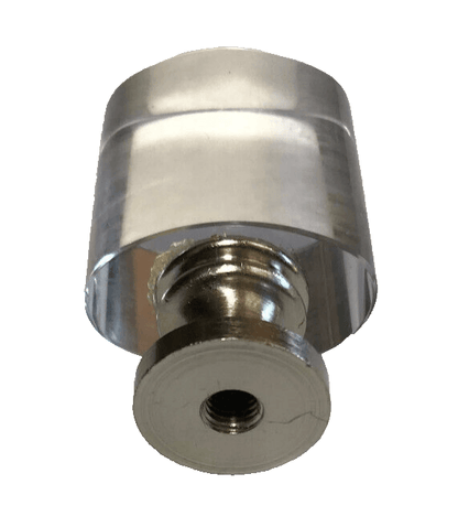 New 1 7/8" Oval Glass Drum Lamp Finial With Nickel Base, 1/4 - 27F Tap, LF378N - Stone Door Lamps
