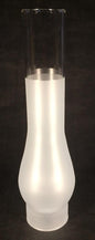 2 5/8" X 11 5/8" Frosted GLASS CHIMNEY for RAYO & C.D. CENTRAL DRAFT LAMP BURNER - Stone Door Lamps