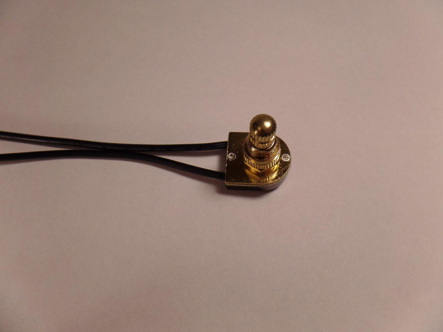 New Rotary Canopy Switch With Brass Tone Knob, 6" Wire Leads Lamp Part #RS400I - Stone Door Lamps