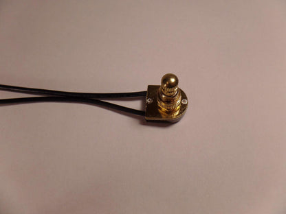 New Rotary Canopy Switch With Brass Tone Knob, 6" Wire Leads Lamp Part #RS400I - Stone Door Lamps