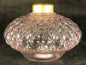 New Pink Crystal Diamond Quilted Glass Bracket Lamp Font w/ #2 Collar, #BF328 - Stone Door Lamps