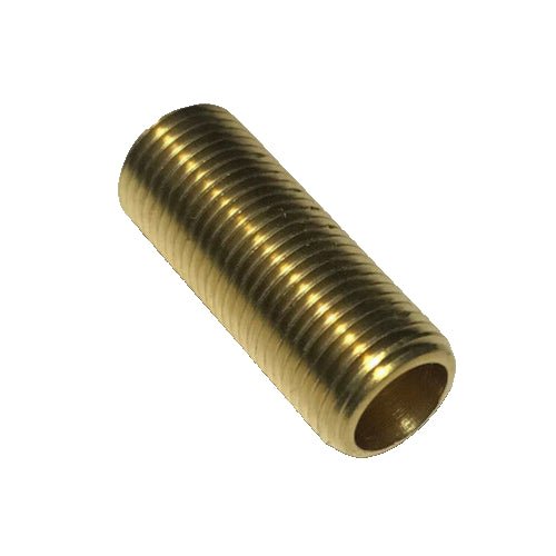 New 1" Solid Brass All Thread Lamp Nipple Pipe 1/8 IP (3/8" O.D.) #LN378 - Stone Door Lamps