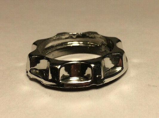 New Chrome Finish Ring For Threaded Candelabra Socket 3/4" I.D. #SR293 - Stone Door Lamps