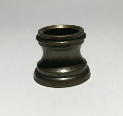 New Turned Brass Lamp Neck, Antique Brass Finish 1/8 IP Slip, 11/16" Ht. #BN949A - Stone Door Lamps