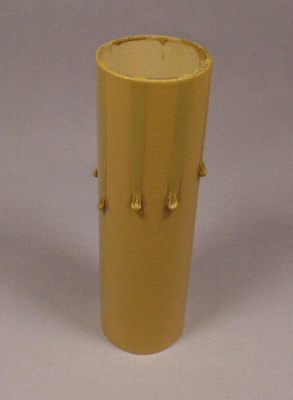 3" Gold Paper Board Candle Cover Chandelier Lamp Socket Cover, Standard CC890