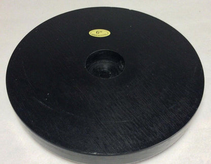 New 6" Modern Style Black Wooden Lamp Base w/ Wire Way Hole, Tapered Edge WB305B - Stone Door Lamps