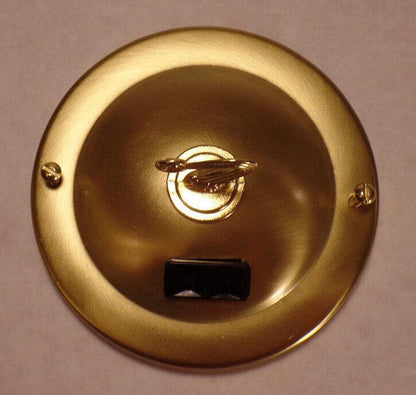 New 4 3/4" Diameter Brass Plated Chandelier Ceiling Canopy w/ Electrical Outlet - Stone Door Lamps