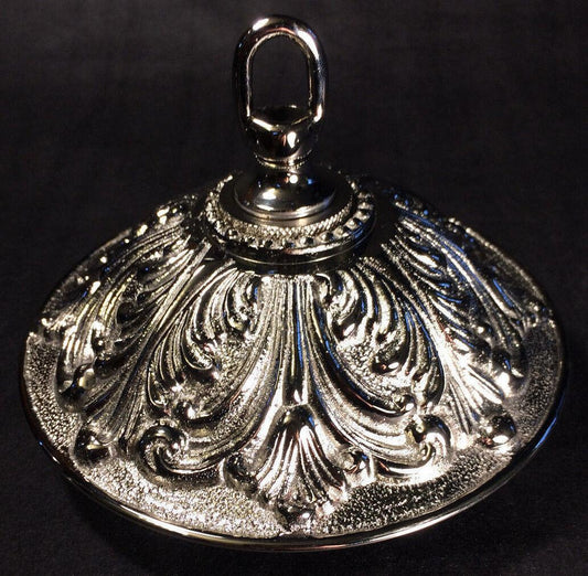 5 1/2" Nickel Plated Finish Cast Brass Screw Collar Ceiling Canopy Kit CA877N - Stone Door Lamps